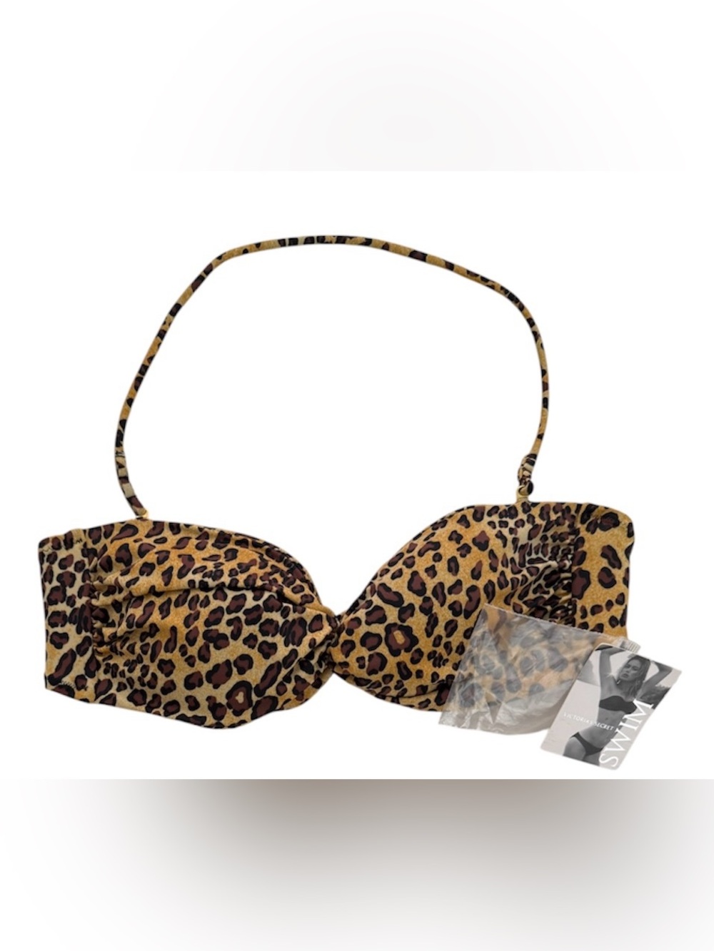 Victoria's Secret Leopard Print Bandeau Bikini Top - Tan & Black